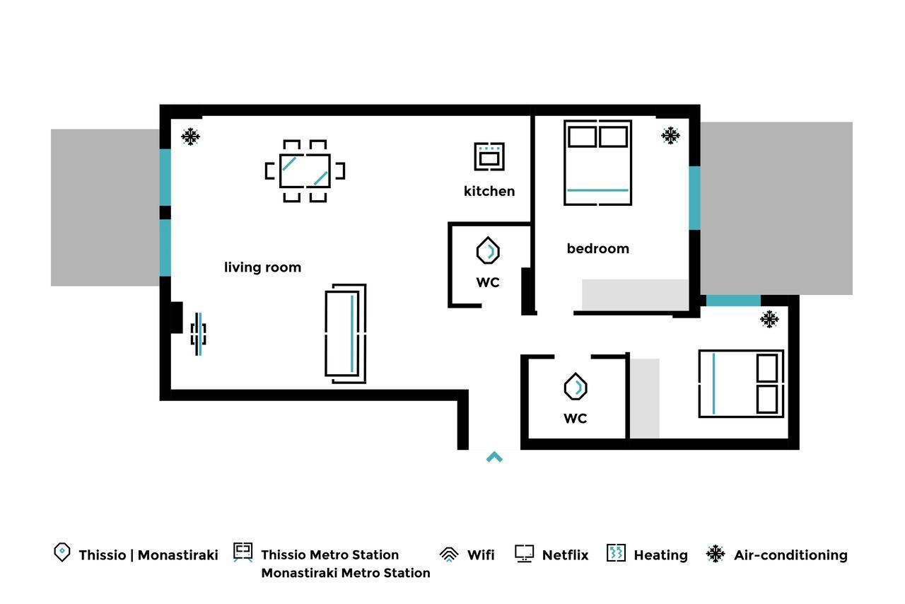 Stylish And Spacious 2Bd - Thiseio By Upstreet Афины Экстерьер фото